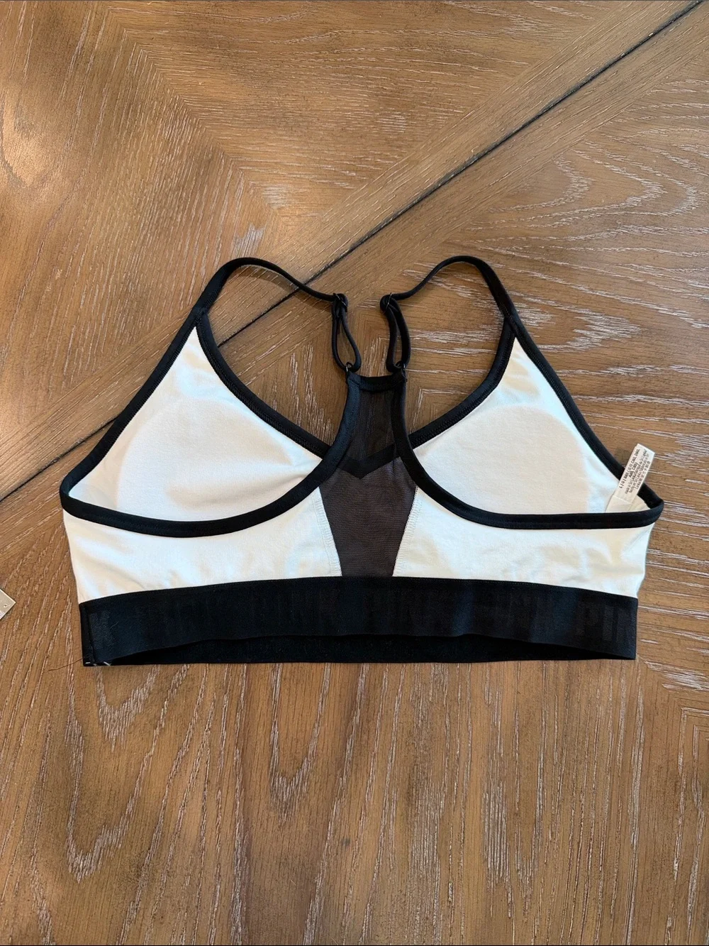 PINK Victoria's Secret White Bralette with Black Trim